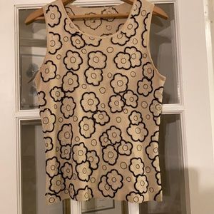 Vintage Floral Beaded Knit Top